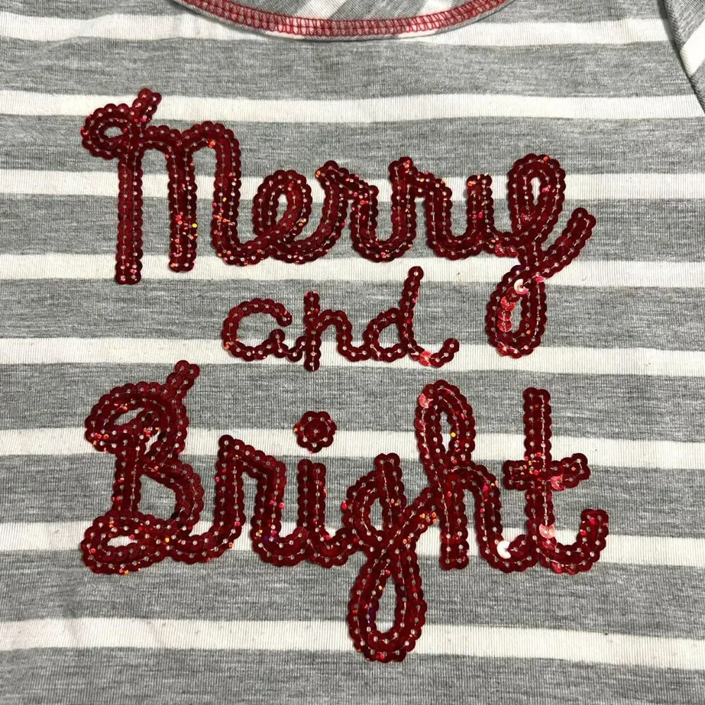 Zunie 4Y Holiday Striped Sequins & Tulle Dress